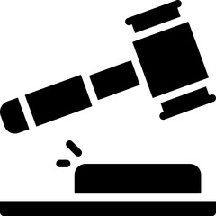 auction glyph icon. Strong and solid vector icon for websites, mobile interfaces, presentations, and visual branding. High quality and easy to edit.