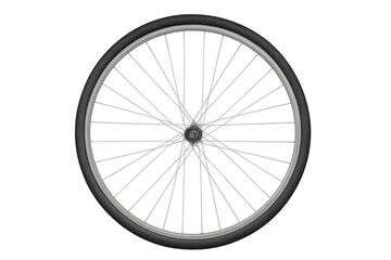 Bicycle wheel component on transparent background