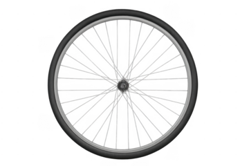 Bicycle wheel component on transparent background