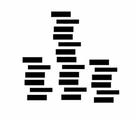 Business data visualization with bar chart graph