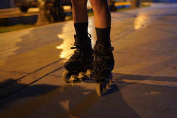 Patines, patinaje en el parque