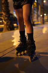 Patines, patinaje en el parque