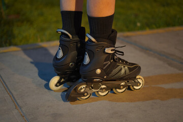 Patines, patinaje en el parque