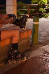 Patines, patinaje en el parque