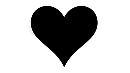 a stark black background showcases a white outlined heart with a flowing liquid substance dripping down one side