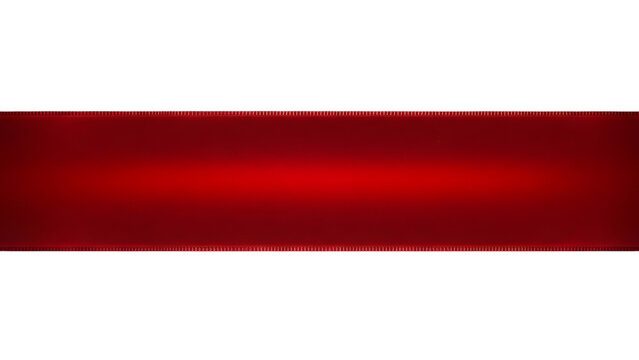 A wide stripe of lustrous deep red ribbon against a solid black background with a subtle gradient of light across its surface