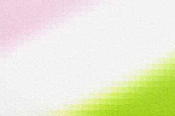 白い紙とピンクと緑のモザイク