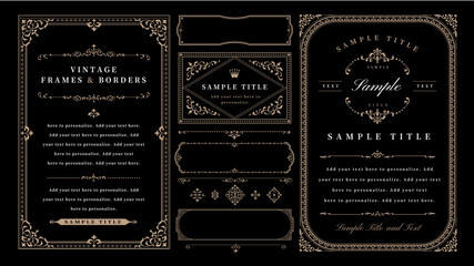 ビンテージフレーム・罫線セット,アンティーク装飾素材 © clasikka