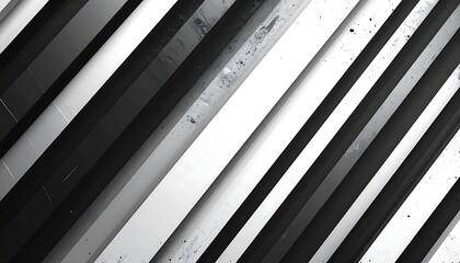 Oblique arrangement of shaded bands, creating an abstract geometric pattern with grayscale tones. High contrast, textures appear