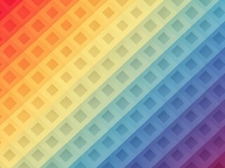 Abstract background illustration with rainbow gradients and tiled design