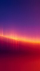 Vibrant sunset gradient with warm light rays on horizon