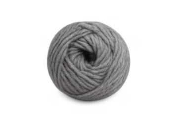 Gray wool yarn ball for knitting craft projects