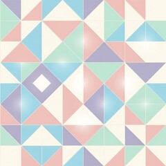 Fototapeta premium Geometric pattern design in pastel colors with abstract shapes and soft gradients