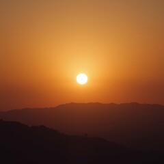 Fototapeta premium sunset in the mountains