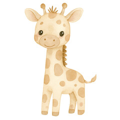 Obraz premium Cute Giraffe Illustration for Childrens Book or Nursery Decor