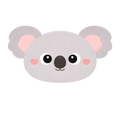 Fototapeta premium Cute Cartoon Koala Face with Adorable Features and Soft Colors