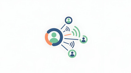 Obraz premium Social Network Connection People Communication.