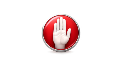 stop button on white background