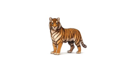 tiger isolated on white background