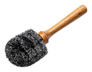 Wire Brush with Wooden Handle for Cleaning and Scrubbing.