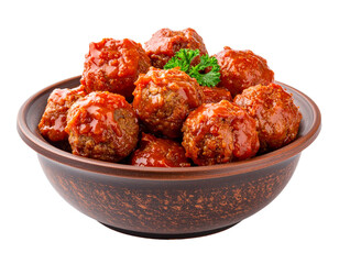 Delicious Meatballs in Tomato Sauce Served in a Bowl.
