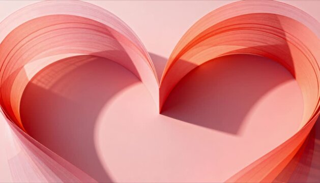 abstract blush background with curved shadow lines suggesting heart geometry perfect for valentine's day
