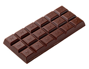 Delicious Dark Chocolate Bar with Square Segments.
