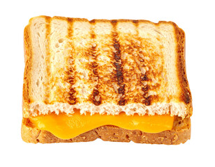 Delicious Grilled Cheese Sandwich with Melted Cheddar Cheese.