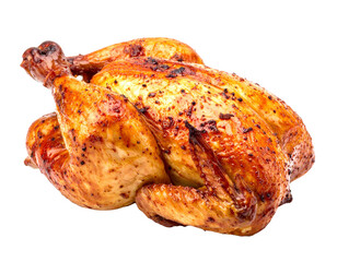 Whole Roasted Chicken Seasoned with Herbs and Spices.