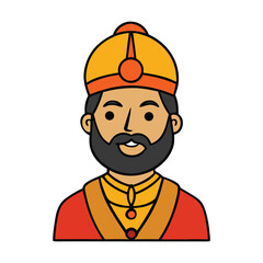 Obraz premium Chhatrapati Shivaji Maharaj was a brave Maratha king, visionary leader, and master strategist who founded the Maratha Empire, upheld justice, and inspired courage, freedom, and pride. 