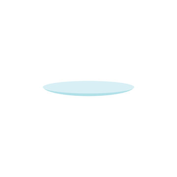 Flat vector illustration of laboratory watch glass used for scientific research and education.