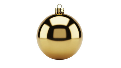 Elegant Golden Christmas Ornament With Rainbow Glow On Black Backgr...