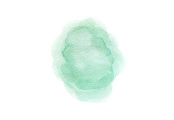 a green ink isolated on white