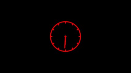 abstract new fast clock icon animation.on a black background,with 4k video animation. - Powered by Adobe