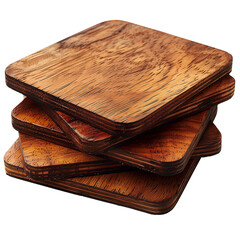 Water resistant bamboo plywood sample texture close up isolated on transparent background