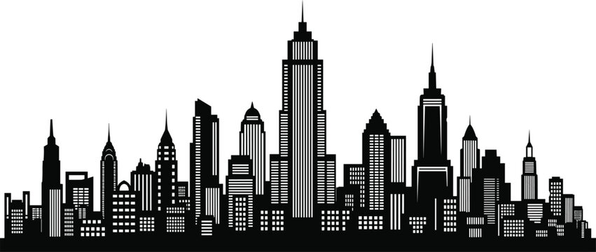Nuremberg Germany city skyline silhouette vector illustration, featuring historic castle, cathedrals, TV tower, and urban landmarks, isolated black cityscape design for SEO