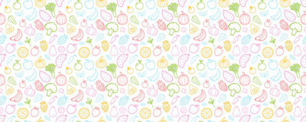 fresh fruits seamless pattern 004 - 1