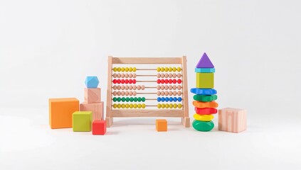 Colorful educational toys for children learning and development