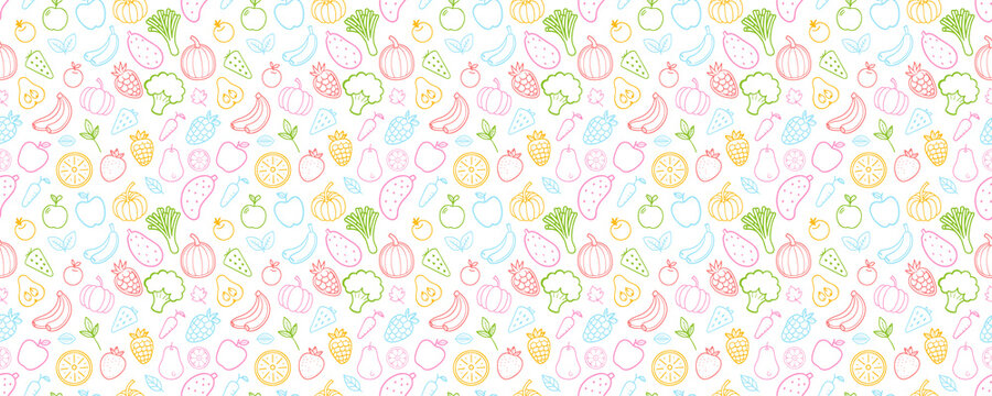 fresh fruits seamless pattern 004 - 1