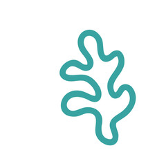 Obraz premium Abstract turquoise wavy line art design on a black background minimal and modern