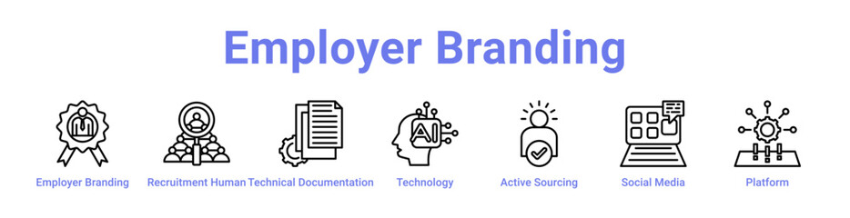 Employer Branding Icon Banner and Collection