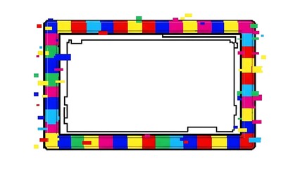 Colorful Frame with Empty Space Inside.