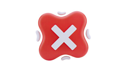 Obraz premium 3D Red Cross Mark Icon