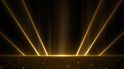 Luxurious Gala Spotlight Particles Gold Awards Trailer Titles Cinematic Openers Luxury Intro Background