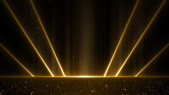 Luxurious Gala Spotlight Particles Gold Awards Trailer Titles Cinematic Openers Luxury Intro Background