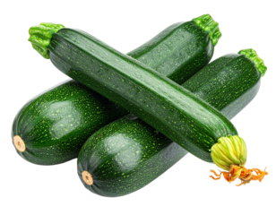 Fresh Zucchini Vegetables Isolated on White Background.