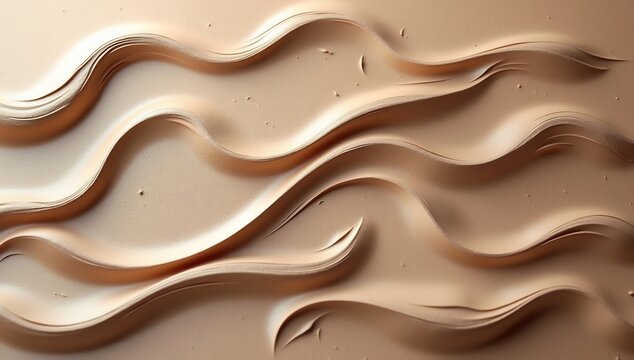 Creamy beige fluid with sculpted waves and subtle texture