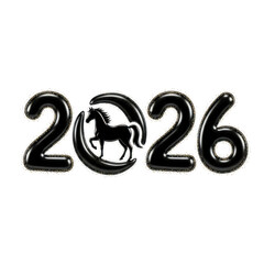 Year 2026 with Horse Symbol.