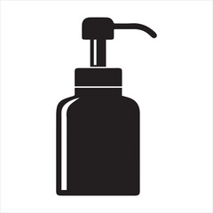 pump bottle dispenser silhouette vector illustration