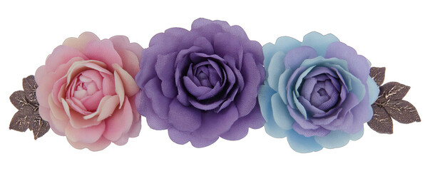 Three colorful floral arrangements displayed on a white background